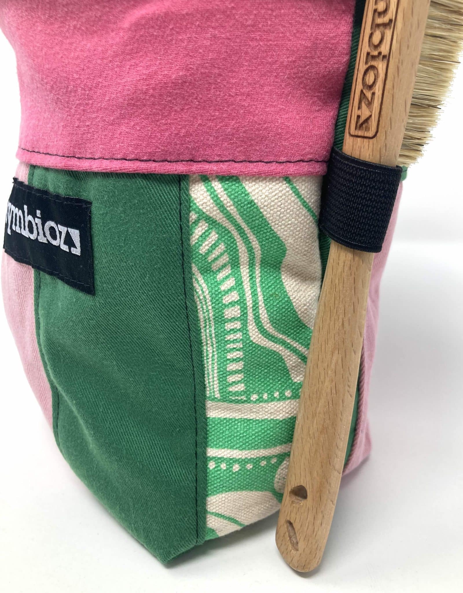 sac à pof rose et vert